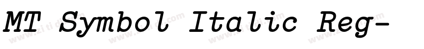 MT Symbol Italic Reg字体转换